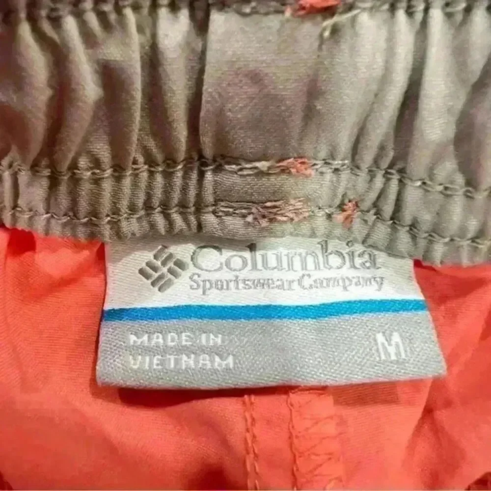 Columbia Coral Athletic Floral Print Shorts Womens Size Medium